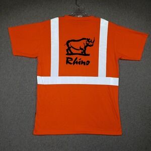 Workwear‎ OccuNomix Rhino Mens Orange Hi Vis Reflective Safety T-Shirt Size L